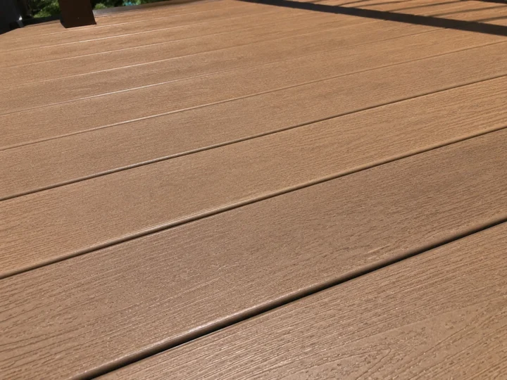 Composite decking texture closeup in Fairfax, Iowa